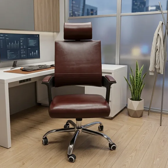 Silla de Oficina Vino Ergonómica Ejecutiva - Sillón Gerencial para Escritorio Premium