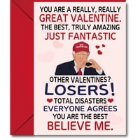 Tarjeta De San Valentín Roosyo Funny Trump, Hilarante Y Sincera