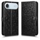 thumbnail image 1 of Funda Cartera Lunares iPhone Air con Tarjetero, Correa y Soporte Negro, 1 of 6