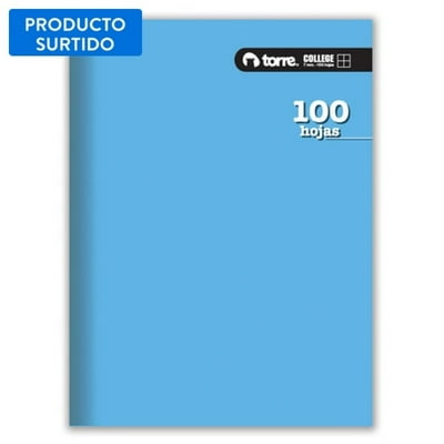 Cuaderno College Liso 5Mm 100 Hojas / Producto Surtido 1 Un Torre
