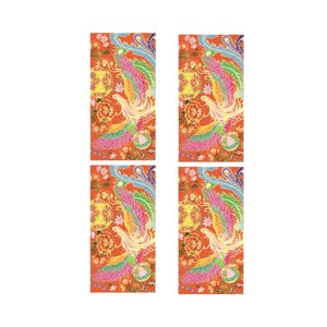 Magideal - 4 Piezas De Sobres Rojos De Año Nuevo, Paquete Rojo, Lindos Bolsillos Para Dinero De La , Bolsillo Rojo Para China, Festival De Primavera, Boda, Estilo C