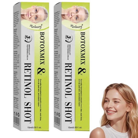 Crema Rolimey Botoxmix y Vita-A Retinol Shot para eliminar arrugas