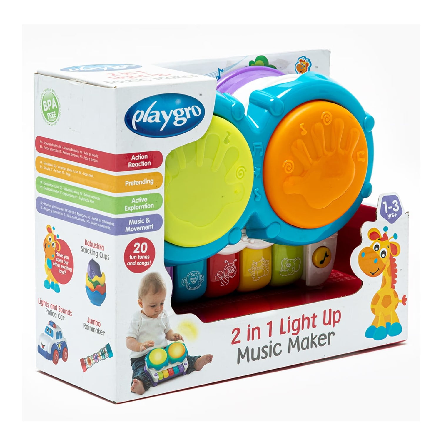 Playgro - Juguete Piano De Actividades Musica Y Luces Multicolor