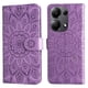 thumbnail image 3 of Funda tipo cartera FOXDOCK para Xiaomi Poco M6 Pro 4G , diseño girasol en relieve, cuero PU, cierre magnético, soporte y tarjetero, 3 of 5