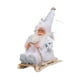 thumbnail image 1 of Figura De Papá Noel Esquiando Figura De Escritorio De Interior Figura De Papá Noel En Trineo Decoración Blanca, 1 of 3
