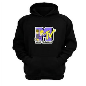 Genérico - Polerón Canguro Mtv´S Negro Talla S Unisex