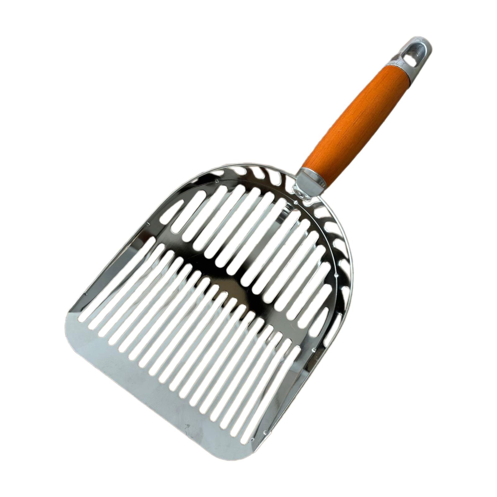 Magideal - Pala Para Arena De Gatos, Pala Para Arena De Gatos, Pala Limpiadora De Colador De Acero Inoxidable, Pala Limpiadora Para Mascotas Para Suministros Par