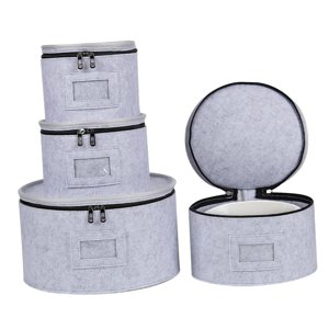 Magideal - Contenedores De Almacenamiento De China, Contenedores De Almacenamiento De Placas Apilables Con Protector De Fieltro, Organizador De Placas, Cajas Móv