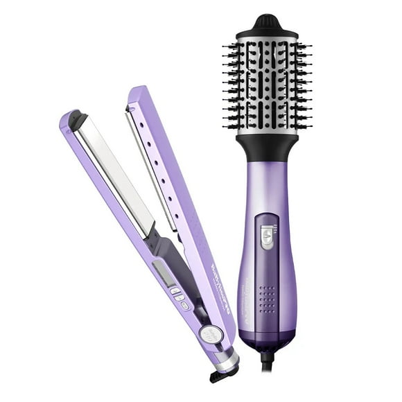 Kit plancha 32mm y cepillo secador 64mm Babylisspro lavanda