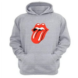 Genérico - Polerón Canguro The Rolling Stones Gris Claro Talla Xs Unisex
