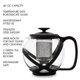 thumbnail image 2 of Tetera Primula Tempo Glass 1.2 L con 2 tés en flor, color negro, 2 of 7