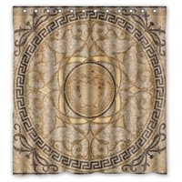 Pinghai - Cortina De Ducha Versace Con Ganchos (167 X 183 Cm)