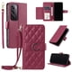 thumbnail image 1 of Funda tipo billetera FOXDOCK para OPPO Reno 12 Pro 5G – Tapa abatible con correa para mujer, 1 of 5