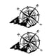 thumbnail image 1 of Pegatina Universal para coche, brújula con montaña, calcomanía impermeable para capó, pared, furgoneta, puerta lateral, SUV, 2 uds. , Negro, 1 of 5