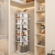thumbnail image 2 of Rotating Shoe Rack Tower, 6-Tier Spinning Shoe Rack, Free Standing 360° Revolving Shoe Organizer, High Bottom Design Shoe Tower Spinning Storage Lazy Susany, Fits 24 Pairs of Shoes (6-Tier White), 2 of 3