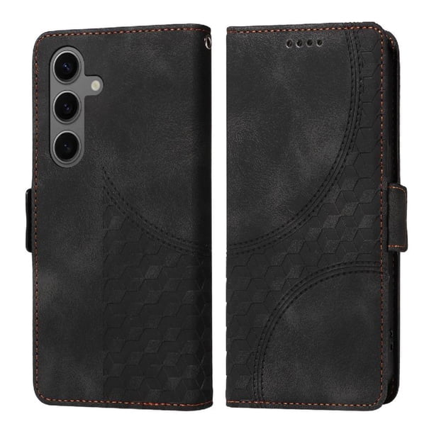 Carcasa FOXDOCK Samsung Galaxy S24 de cuero PU, diseño acolchado clásico, protección contra caídas y rayones