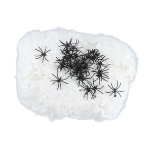 Bothyi - Decoraciones De Halloween Telaraña Telarañas Elásticas Para Patio Casa Encantada 60 G 30 Arañas Falsas