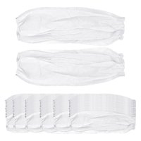 Magideal - 100 Uds Manga Protectora Desechable Para Brazo Tela No Tejida Para Tareas Domésticas Accesorio Profesional Suave Elástico Unisex Protección Duradera Blanco