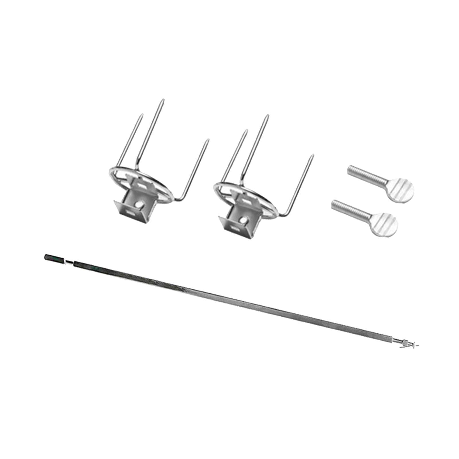 Magideal - Tenedor Giratorio Para Pollo Asado, Tenedor Para Asar, Herramienta De Cocina Práctica, Soporte Universal Para Pavo, Kit De Asador Para Parrilla Para 34cm