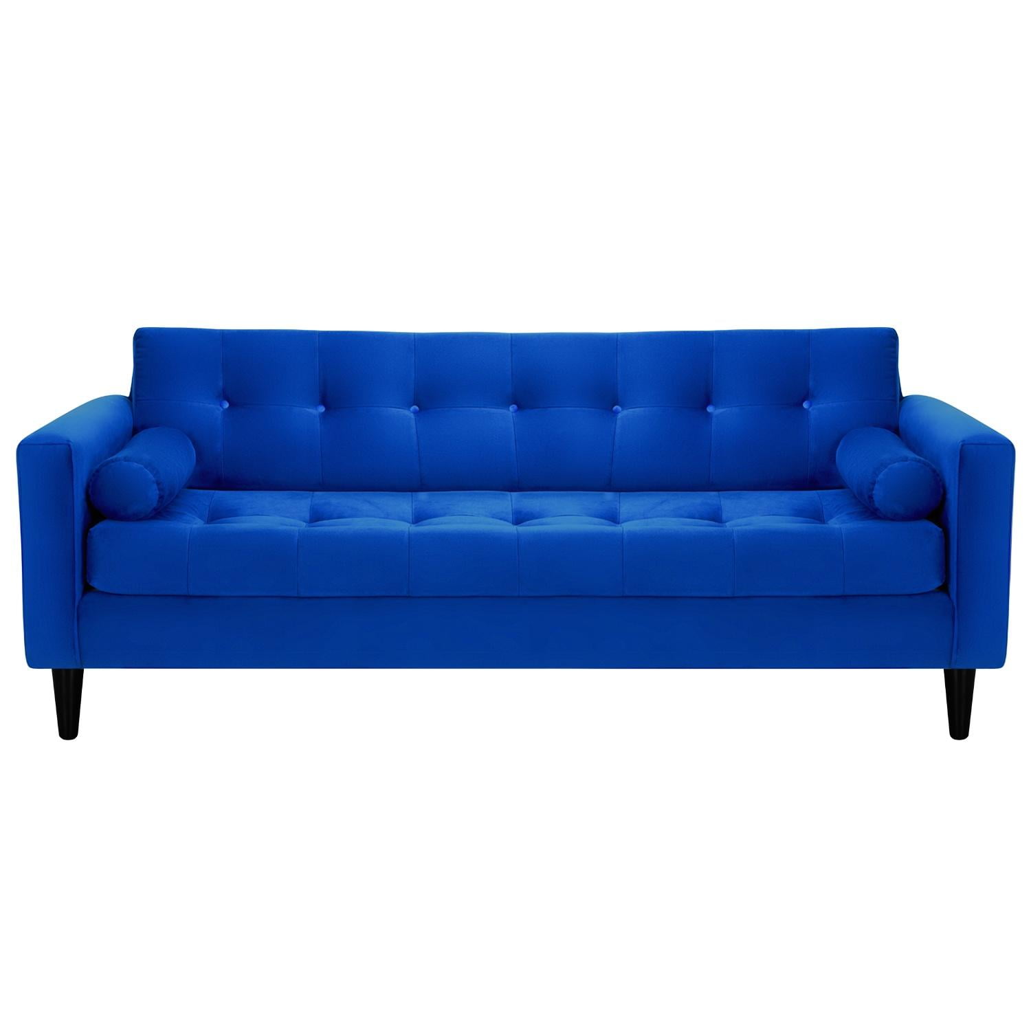Bodevir - Sofa Retro 3cg Felpa 00 Azul Rey