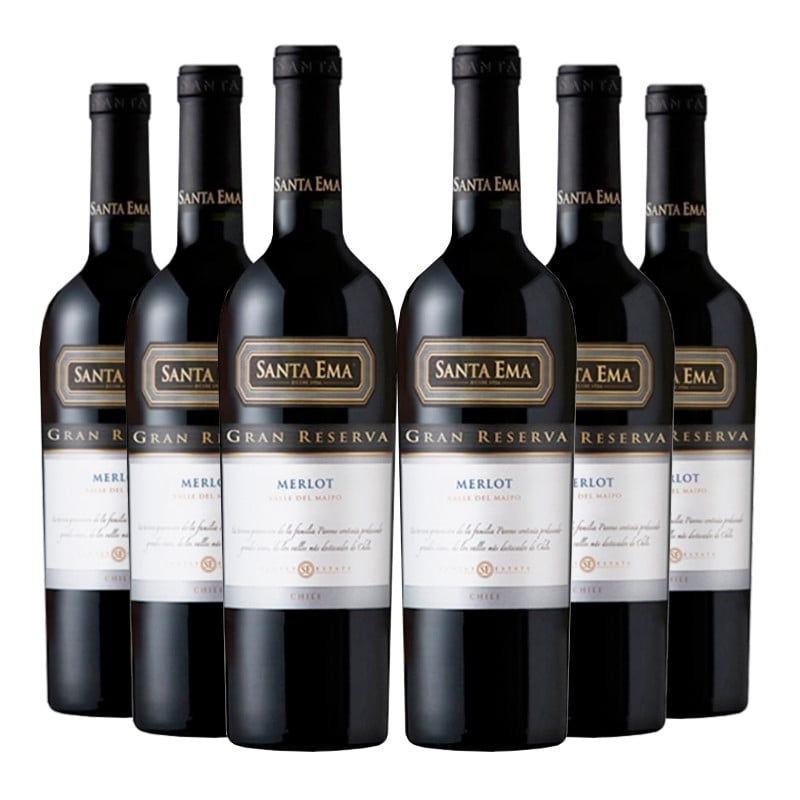 6 Vinos Gran Reserva Merlot, 750 Ml, 13%