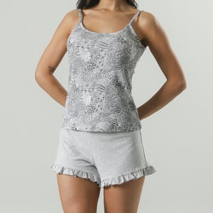 Flores - Pijamas Top Rib + Short 33560-11