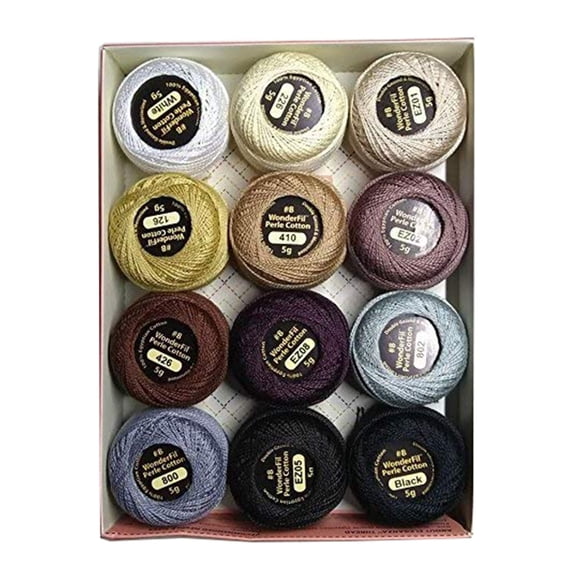 Colección Sampler de hilos de bordar Eleganza #8 Perle