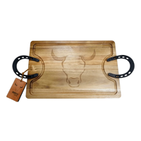 Genérico - Tabla Para Picar Carne Picadillos Madera Premium Wayu Large Color Marrón Liso