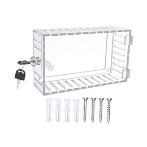Magideal - Caja De Bloqueo Para Termostato Con Llave, Protectores De Termostato, 7,28 X 4,72 X 2,20 Pulgadas, Cubierta De Acrílico Para Termostato, Jaula Protect