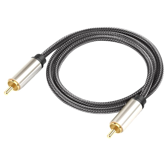 Cable de audio digital coaxial, 1 1 HiFi 5.1 SPDIF Cable coaxial Subwoofer Cable Altavoz HDTV , 2M