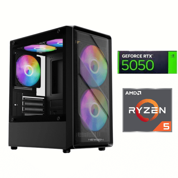 PC Gamer AMD Ryzen 5 5500 16GB RAM 500GB SSD M.2 RTX 5050 8GB Windows 11