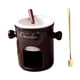 thumbnail image 2 of Taza de fondue con tenedor y cuchara, olla de cerámica para derretir chocolate, olla caliente para dulces de 280 ml para la cocina del hogar, la cena marrón, 2 of 5