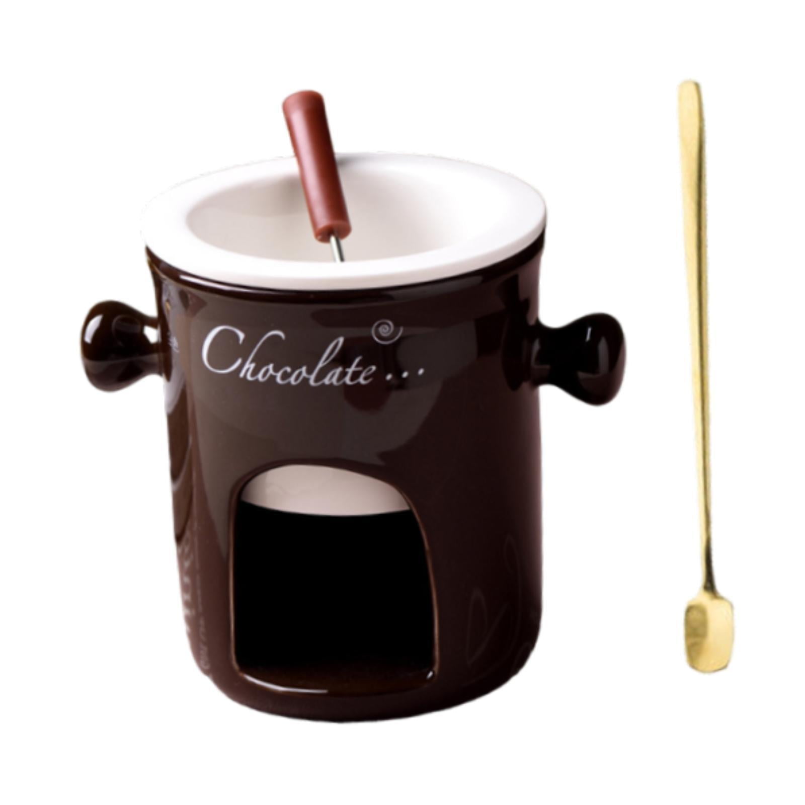 Bothyi - Taza Para Fondue, Para Derretir Queso, Mantequilla, Postre Casero, Taza Para Derretir Chocolate, Marrón