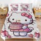thumbnail image 3 of Cartoon Hello Kitty Comforter Happy Birthday 3-Piece Bed Sheets Warm Kawaii Bedding Set Cute Soft Bedclothes for Boys Girls Kids Twin, 3 of 5
