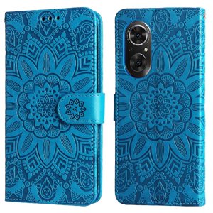 Funda Tipo Cartera Foxdock Para Honor 50 Se , Diseño Girasol En Relieve, Cuero Pu, Cierre Magnético, Soporte Y Tarjetero