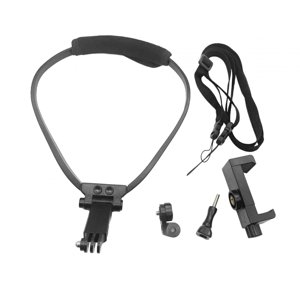 Magideal - Soporte Para Selfie Para Cuello, Accesorios Para Grabación De Vídeo, Collar, Soporte Para Cámara De Acción Para Vlog, Ciclismo, Montaña Rusa, Cámara , Con Con Soporte Para Teléfono