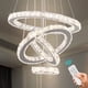 thumbnail image 1 of Lámpara colgante con anillos LED de cristal Chandelier Dixun, regulable, 1 of 3