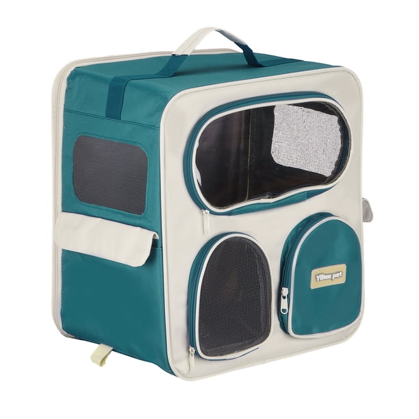 Uxcell Mochila Transportadora para Mascotas Portátil con Asa y Cuatro Ruedas, Azul Marino
