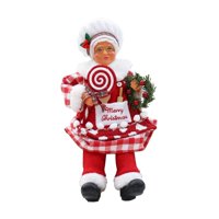 Magideal - Figurita De Chef Navideña, Estatua Navideña Creativa De Sra. Claus, Decoración Navideña Para Año Nuevo, Casa De Vacaciones, Granja , Style A Estilo A