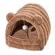 thumbnail image 2 of Mascotas Cueva Cama Suave Semi Cerrado Nido De Gato Para Gatos Erizo Animales Pequeños Marrón M, 2 of 5