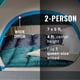 thumbnail image 2 of Carpa Coleman Skydome para 2 personas en 5 minutos con Rainfly, 2 of 7