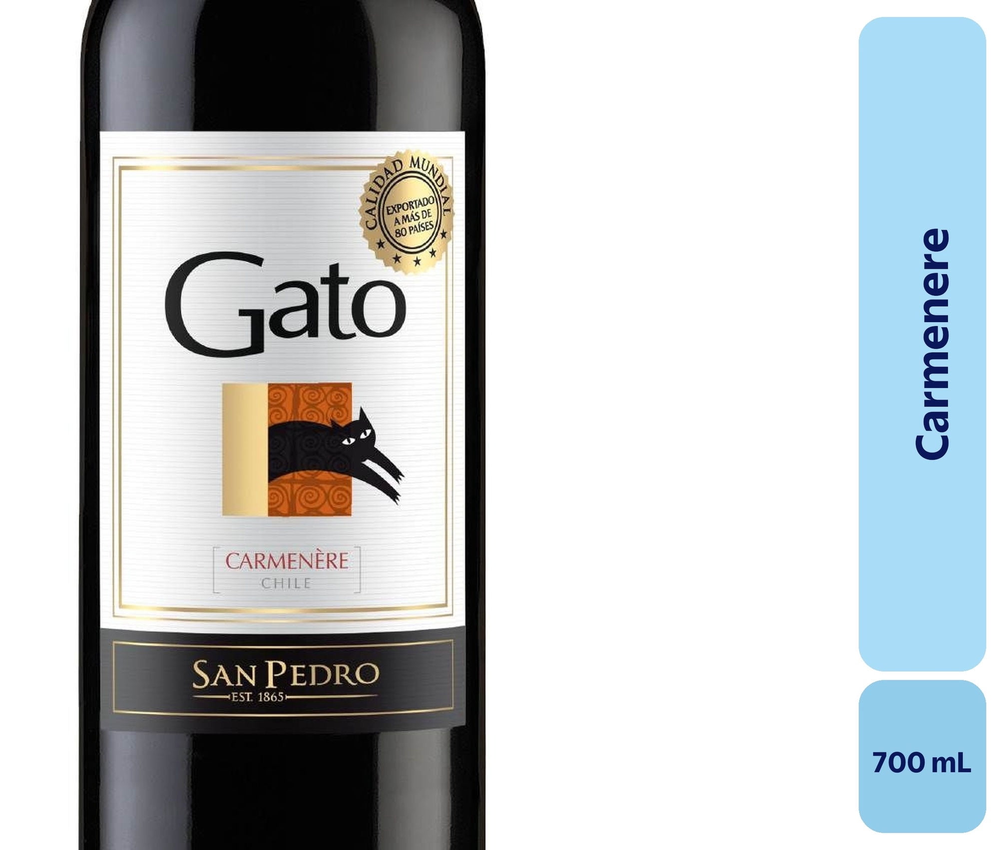 Vino Carménère 700 mL Gato