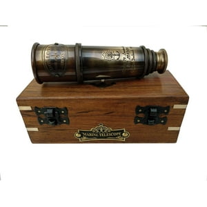 Ocean Replicas - Telescopio Dollond London Brass Maritime Vintage 38 Cm Con Caja