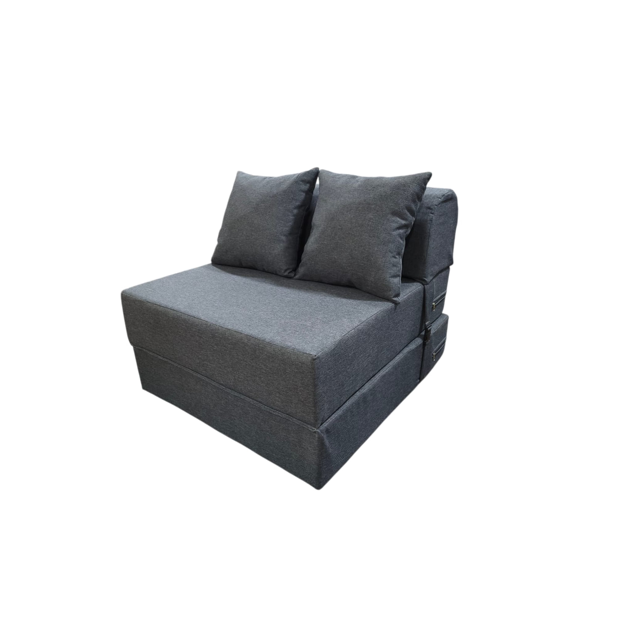 Recutex - Sofa Cama Espuma Grey Premium 190x75x18 Full