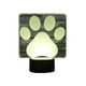 thumbnail image 2 of Lampara Ilusion 3d Huella Perro De 7 Colores Base Touch, 2 of 7