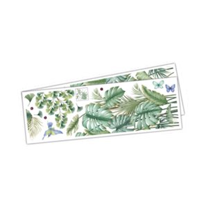 Bothyi - Calcomanía De Pared Con Plantas Verdes Mural De Pared Con Plantas Verdes Para Guardería, Sala De Juegos, Cocina