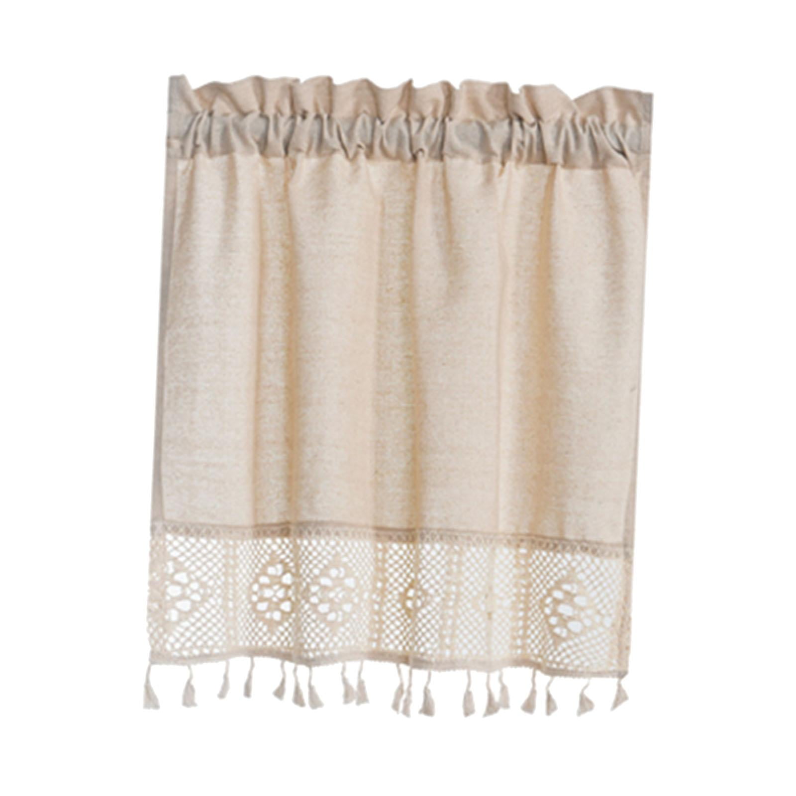 Bothyi - Cortina Corta Para Ventanas, Cenefa De Granja Para Cocina, Armario, Cafetería, Comedor, 74cm X 90cm