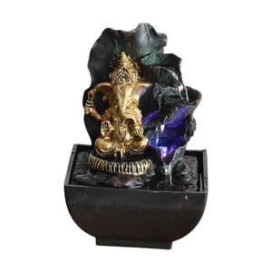 Magideal - Fuente De Mesa, Estatuas De , Figuritas De Escultura De Buda Con Luz, Micro Paisaje Para Sala De Estar, Escritorio, Decoración De Habitación, A 13Cmx13Cmx19Cm