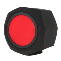 Magideal - Escudo Profesional Insonorizado Para Estudio , Rojo Octogonal