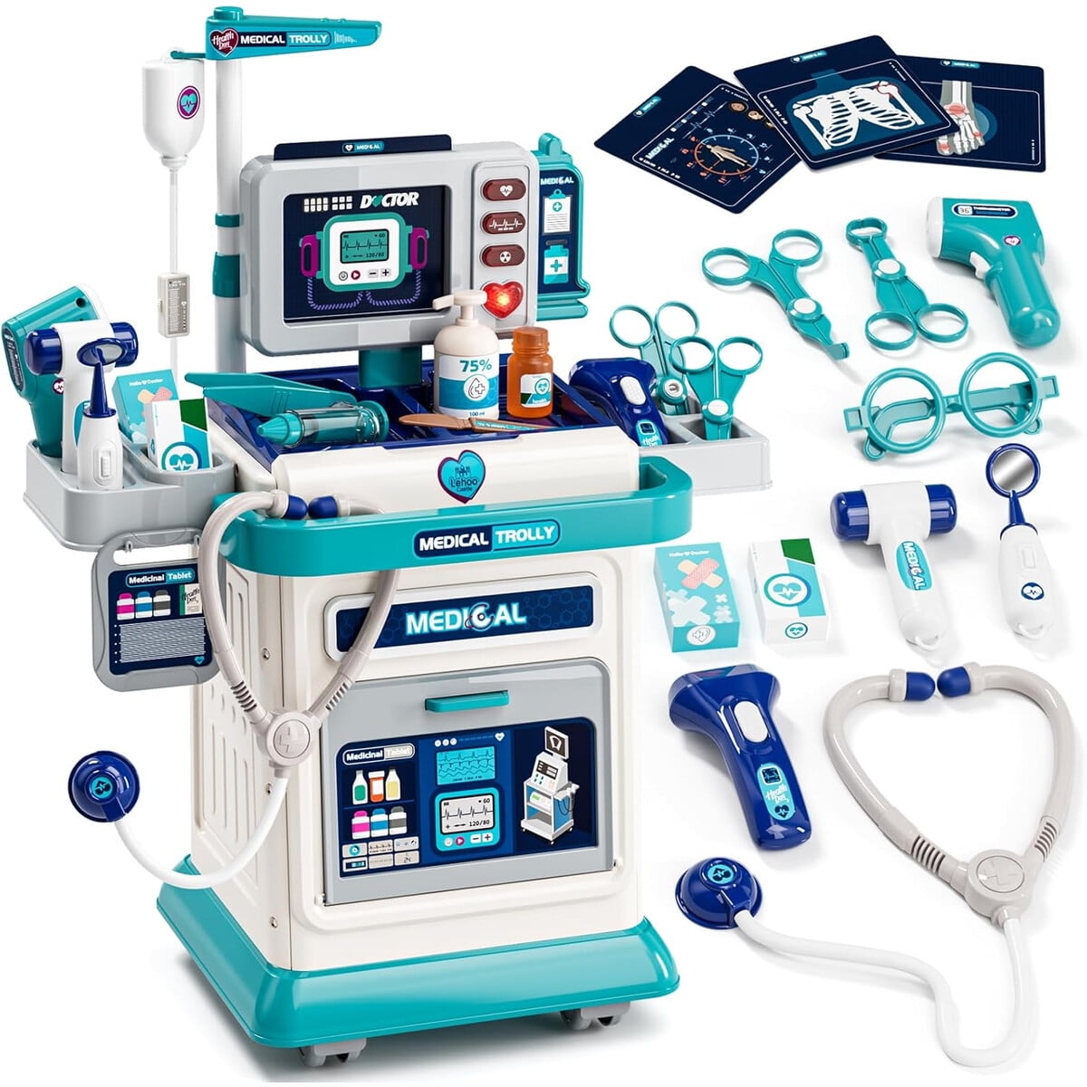Carro Médico Lehoo Castle 35 Piezas Kit Doctor Niños